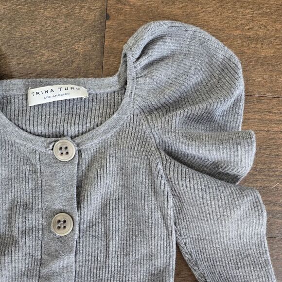 Trina Turk Wool Cardigan Sweater size S - Picture 4 of 8